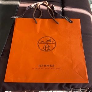 Hermes shopping bag, paper, comes with ribbon